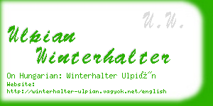 ulpian winterhalter business card